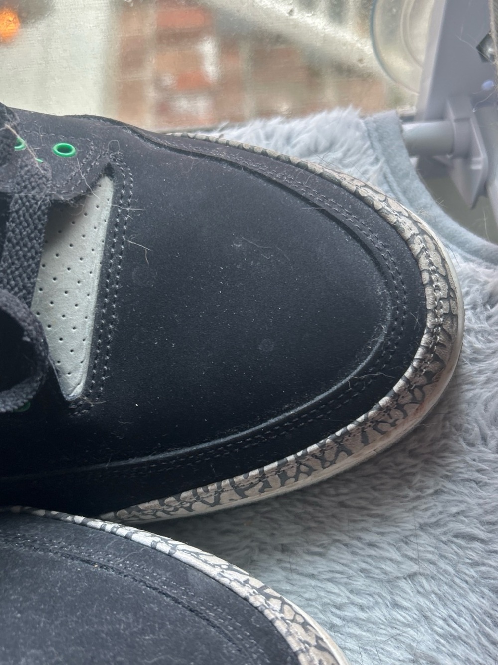 Jordan Black and White Men's Sneakers with Elephant Print
